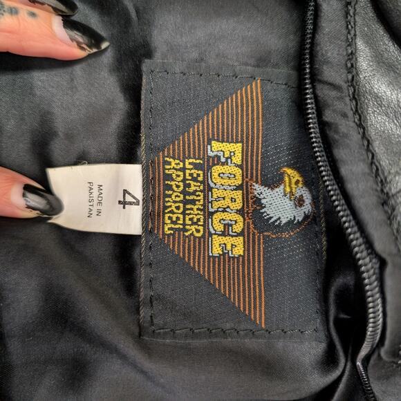 Vintage Force Leather Motorcycle Jacket - Picture 10 of 13